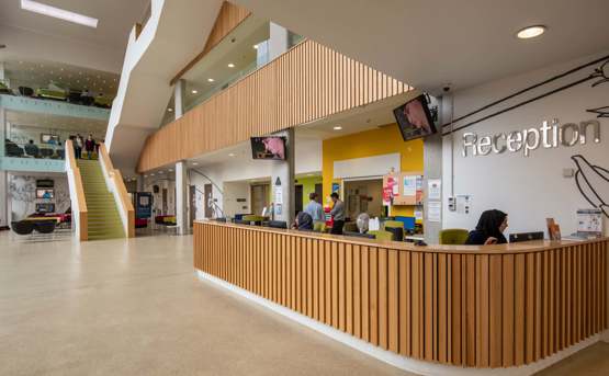Reception area at an NHSPS site