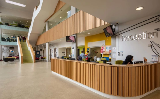 Reception area at an NHSPS site