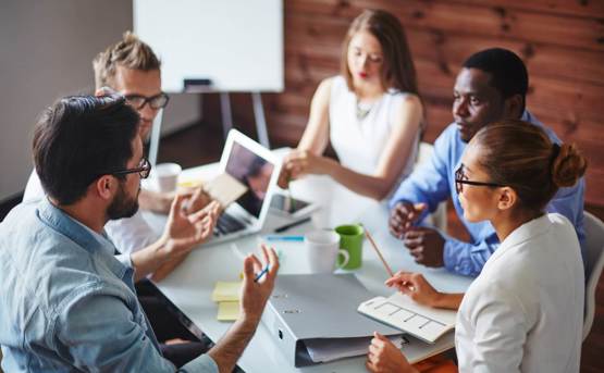 People in a meeting