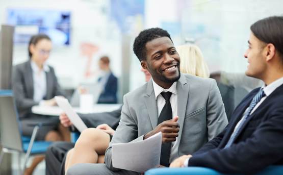 Two Men Having A Business Meeting