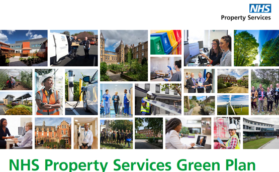 NHSPS Green Plan Cover Page with collage of images