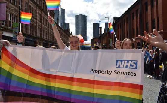 NHSPS march In Manchester pride parade