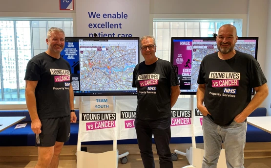 NHSPS Exec Team in Race to the Home' relay race to raise funds for its charity Young Lives vs. Cancer